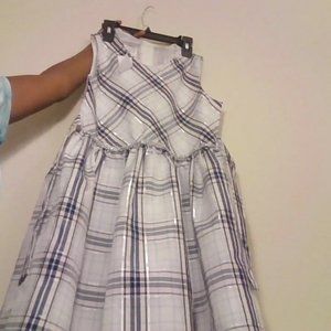 plaid dress brand:bonnie jean size:16 color: blue pink white